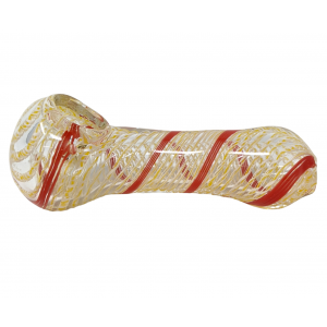 4.5" Twisted Rope on Clear Body Spoon Hand Pipe - (Pack of 2) [ZD217]